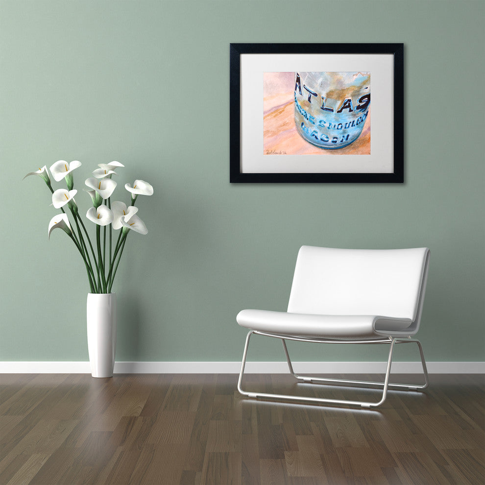 'Atlas Jar' Art, 16x20, Black Frame, White Mat