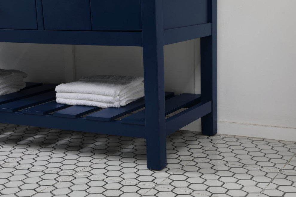 Home Living 22" Farmhouse Blue-Light Bathroom Vanity