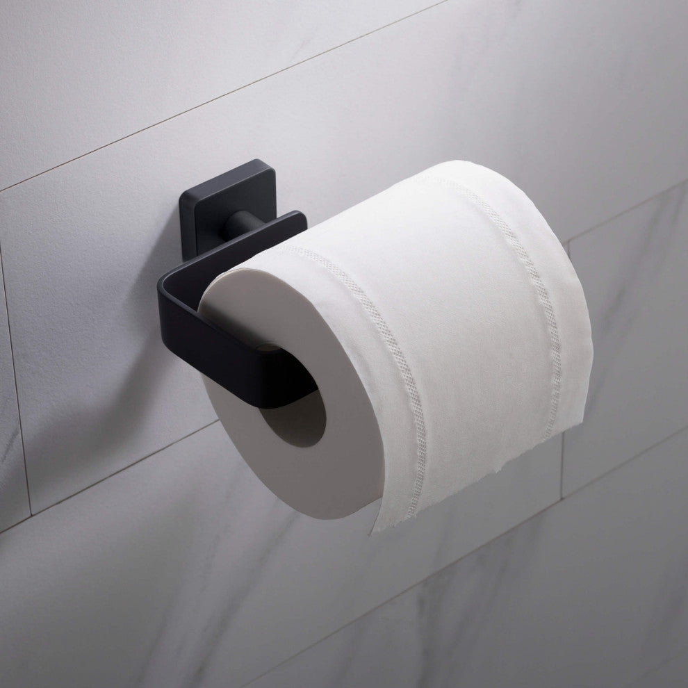 Blaze Bathroom Toilet Paper Holder, Matte Black