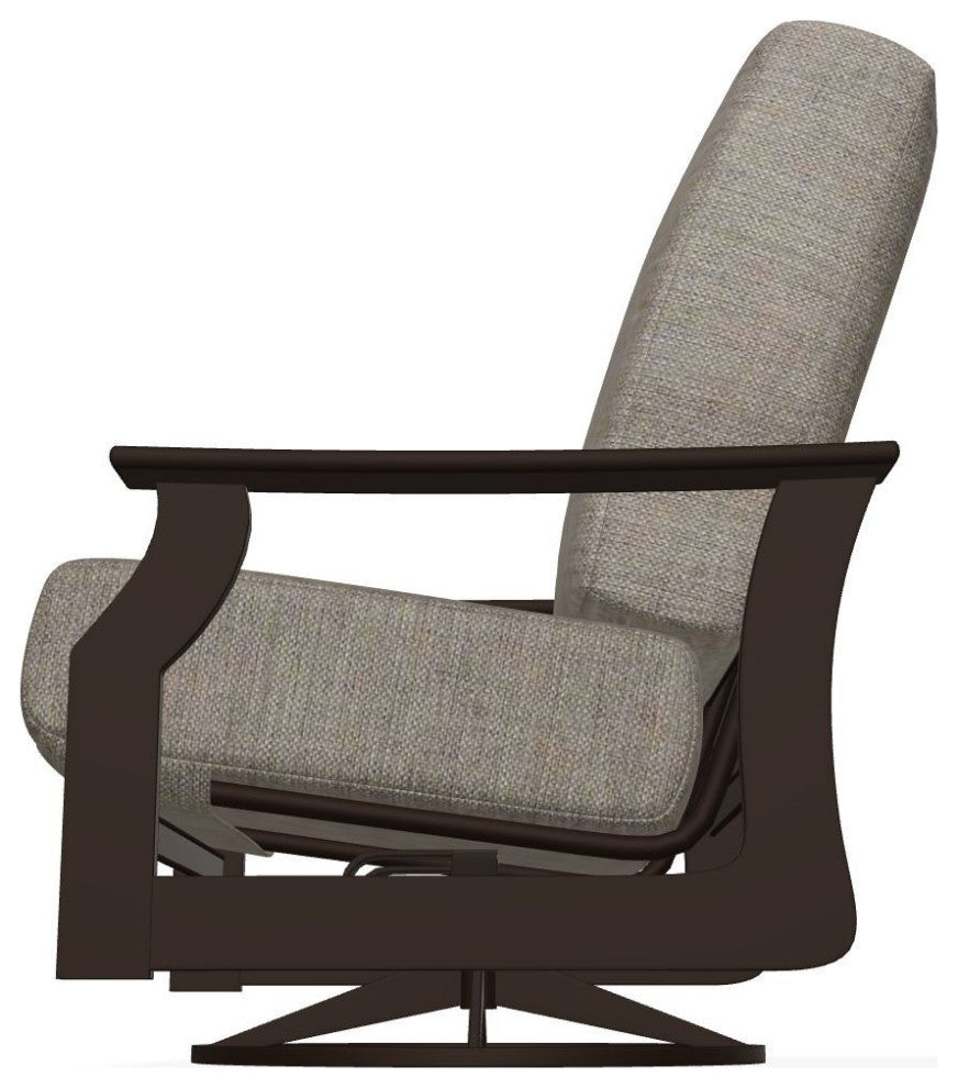 St. Catherine Deep Seat Outdoor Swivel Rocker, Cast/Kona