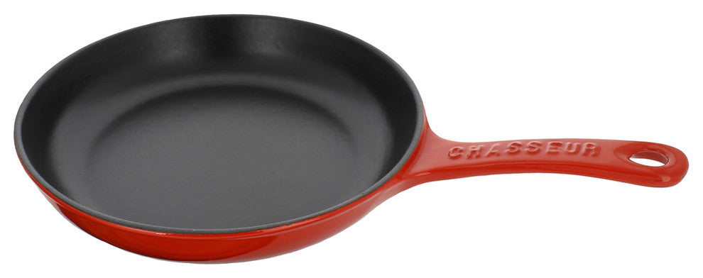 Chasseur 8" Red French Enameled Cast Iron Fry Pan