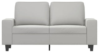 vidaXL Sofa Upholstered Love Seat Sofa for Leisure Light Gray Microfiber Fabric