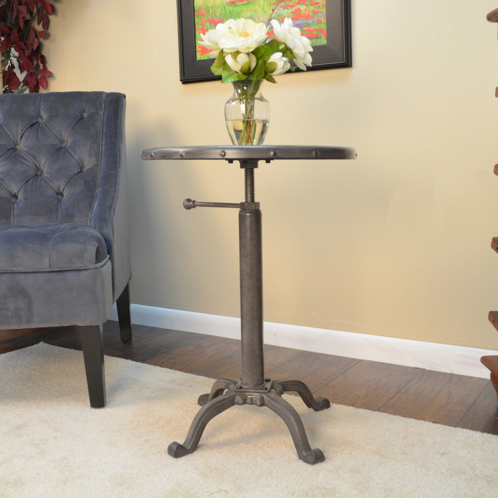 Colton Adjustable Vintage Table - Industrial