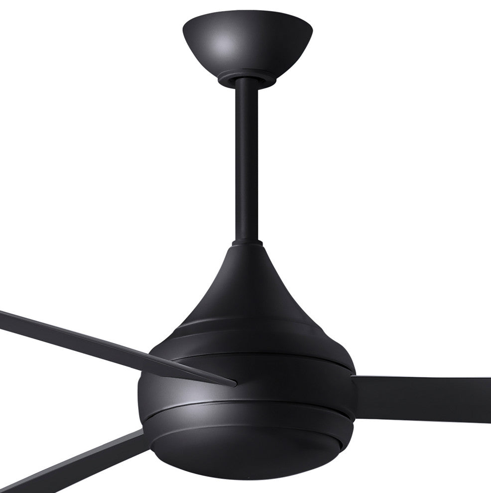 Donaire Paddle Fan Integrated LED, Matte Black, Matte Black Blades