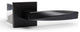 Modern Heavy Duty Designer Interior Door Lever - Convex Collection, Matte Black, Passage Right Hand