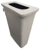 LA Linen Stretch Spandex Trash Can Cover for Slim Jim 23 gal., Light Gray