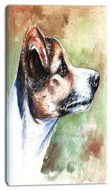 Jack Russell Terrier, Animal Canvas Art Print, 16"x32"