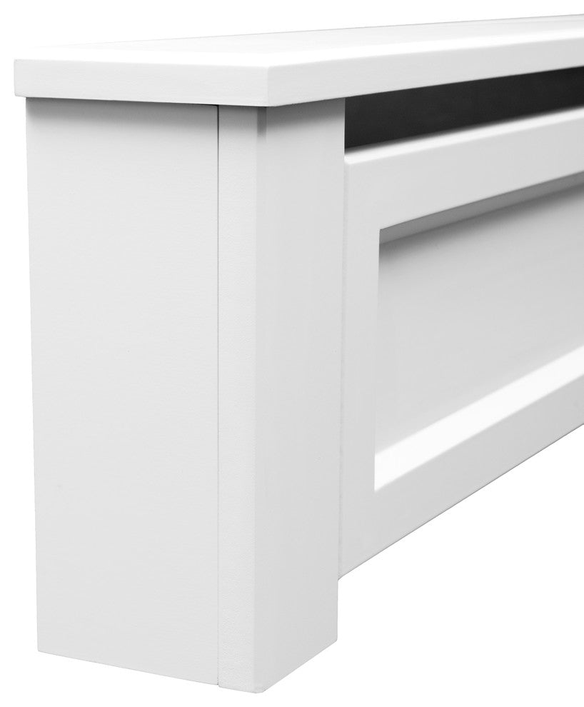 Wood Baseboard Heater Cover 3ft Length, Shaker, Closed Endcaps