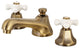 Kingston Brass Widespread Bathroom Faucet With Brass Pop-Up, Antique Brass