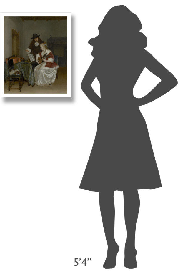 "The Music Lesson" Digital Paper Print by Gerard ter Borch, 18"x22"
