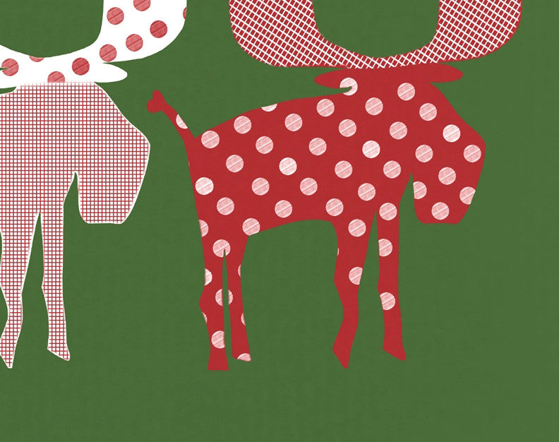 Merry Moose Holiday Animal Print Kitchen Towel, Green