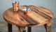 Shooter's Barrel Stave End Table, Burnt Hickory