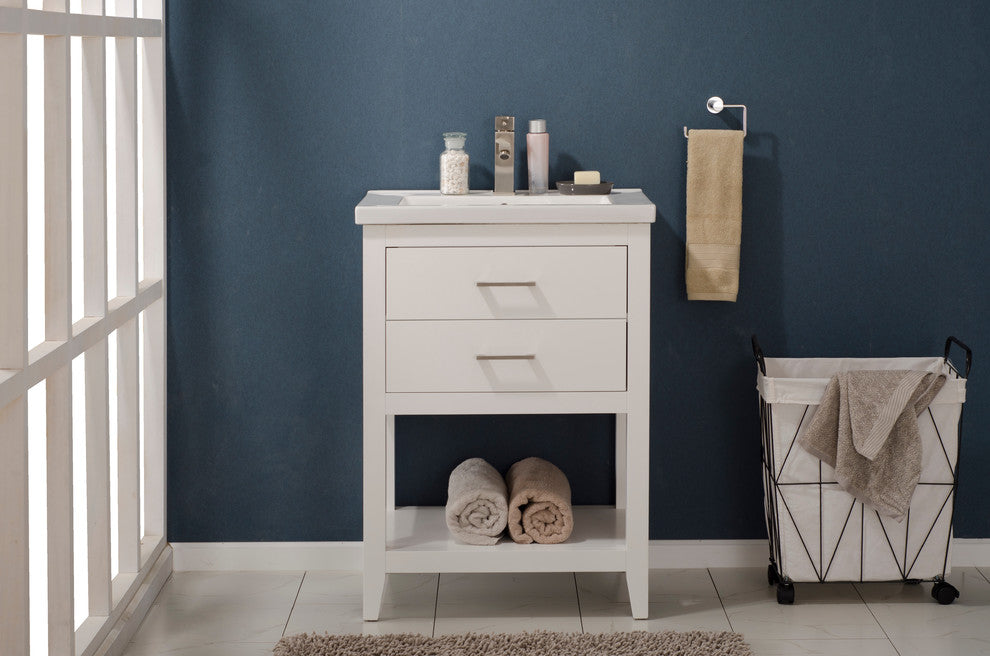Cara 24" Single Sink Vanity, White