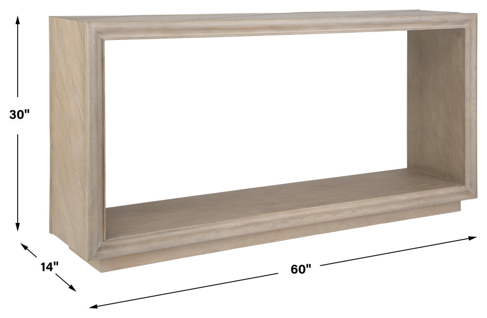 Uttermost Prism Light Oak Console Table