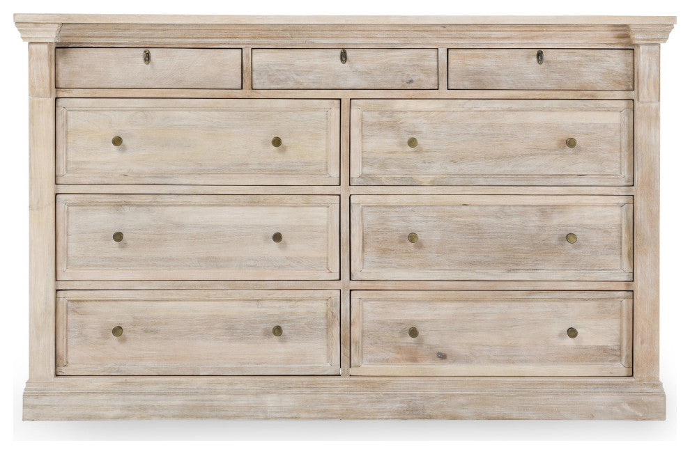 Adelaide Nine-Drawer Mango Wood Dresser