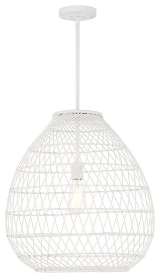 Maya 1-Light Pendant, Bisque White