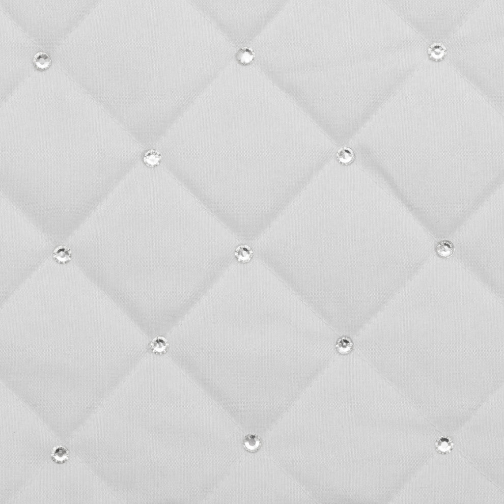 Vickerman Qtx190352 52" Ivory Quilt Stitch Jewel Christmas Tree Skirt