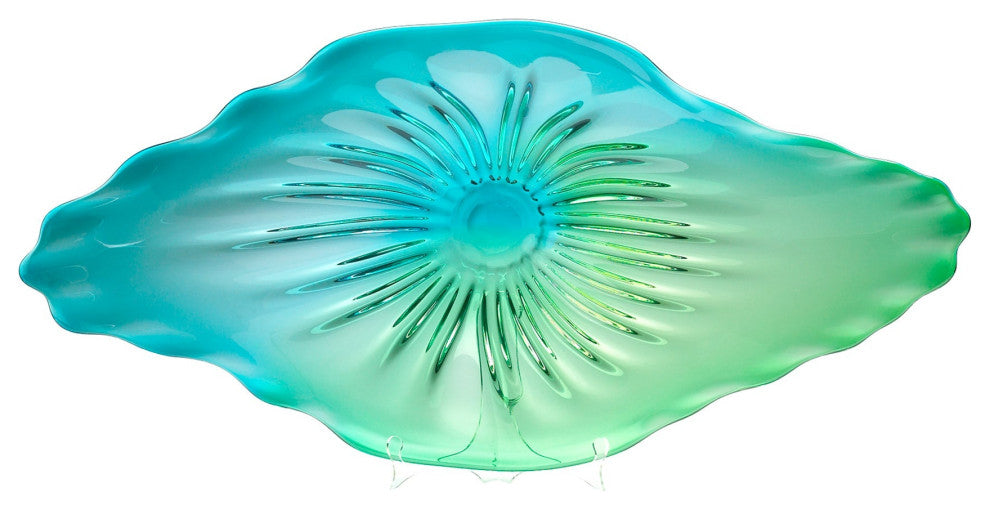 Art Glass Plate|Turquoise by Cyan
