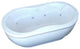 Venzi Velia 34"x71"x21 Oval Freestanding Whirlpool Jetted Bathtub By Atlantis