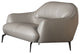 Leather Upholstered Loveseat, Taupe Finish