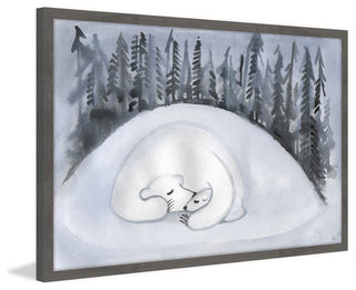 "Bear Hibernation" Framed Painting Print, 18"x12"