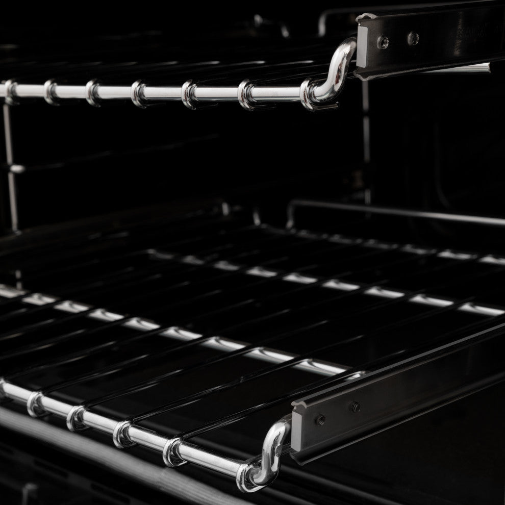 48" Dual Fuel Range, Stainless With Black and Champagne RAZ-BLM-48-CB