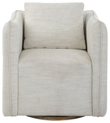 Corben White Swivel Armchair