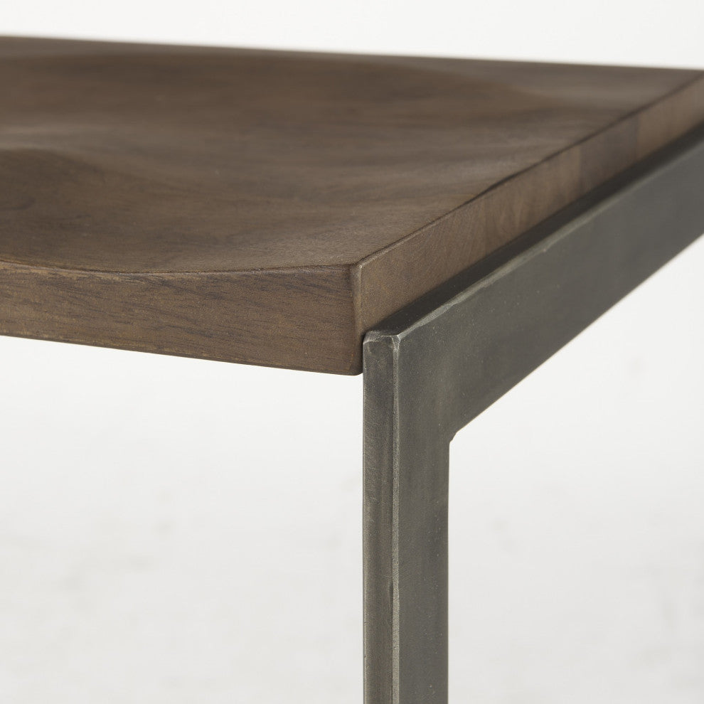 30" Black Cheeky Wood and Metal Bar Stool