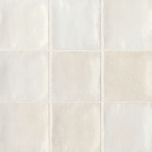 Celine 4" x 4" Glossy Porcelain Floor & Wall Tile, White (50-pack/5.38 sqft.)