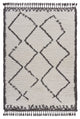 8" x 10" Cream and Gray Geometric Fringe Area Rug
