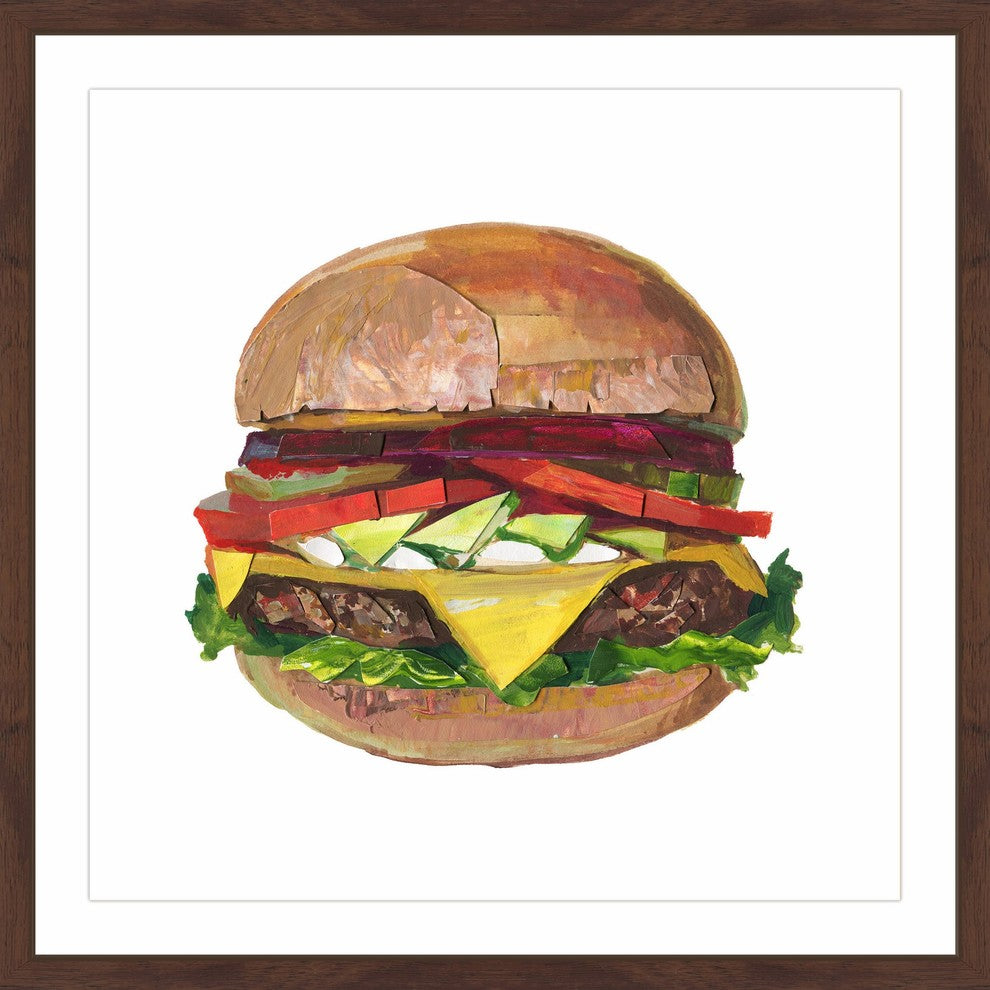 "Ultimate Burger" Framed Painting Print, 32"x32"