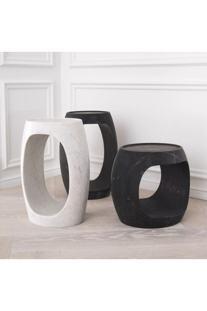White Marble Round Side Table | Eichholtz Clipper High