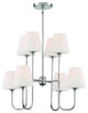 Crystorama KEE-A3008-PN, 8-Light Chandelier, Polished Nickel