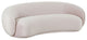 Kendall Velvet Sofa, Modern Glam Curved Sofa, Cute Chic Lux Couch 89.7", Blush