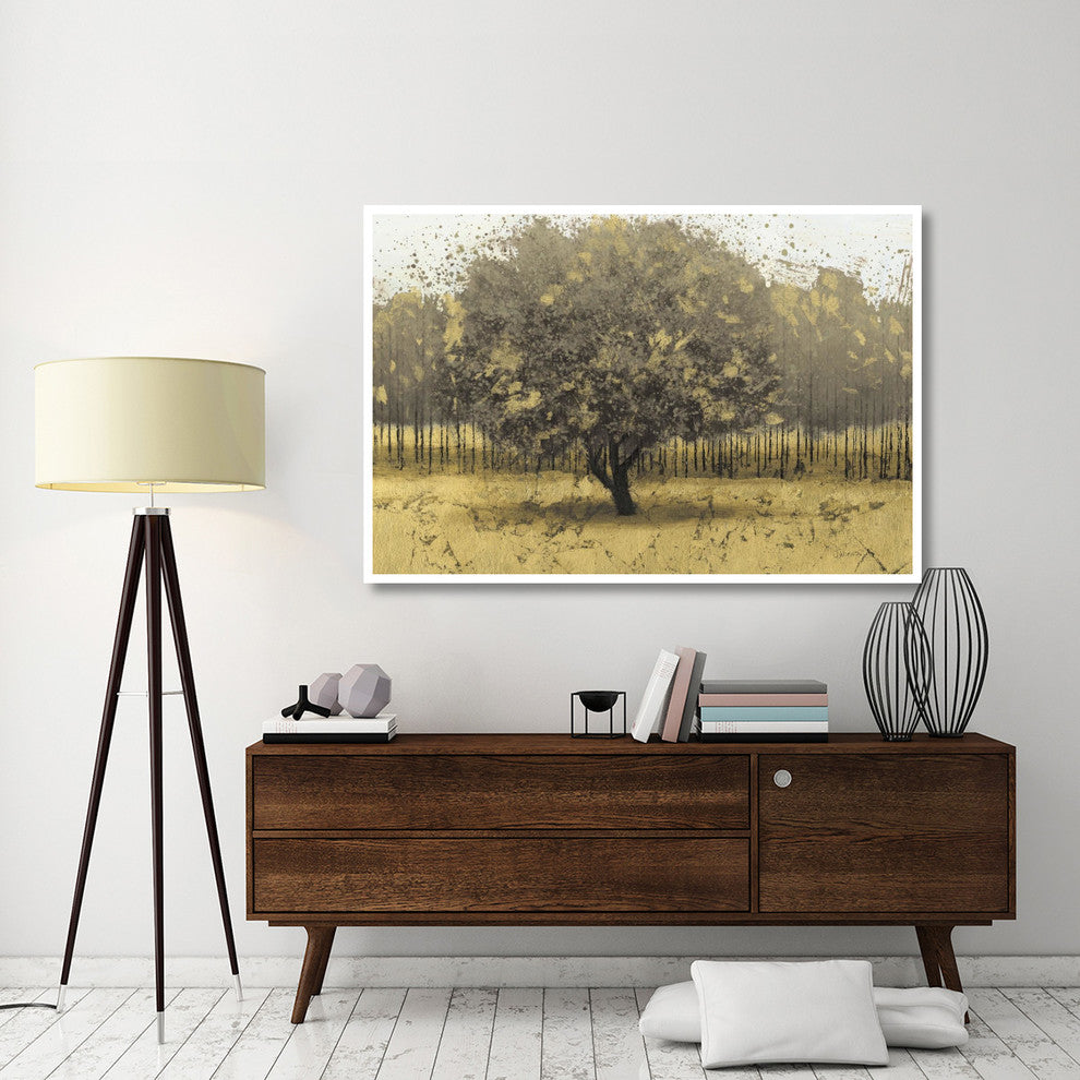 "Golden Trees I Taupe" Digital Paper Print by James Wiens, 62"x42"