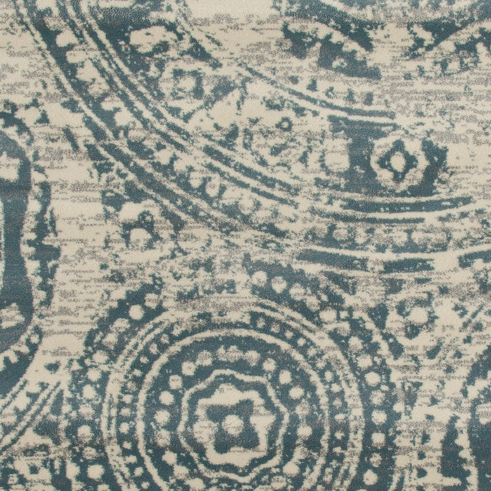 Milan Coins Blue 3'11"x5'7" Area Rug