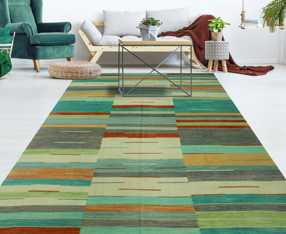 Winchester Kilim Zoe Ivory/Rust Rug, 6'6x9'8