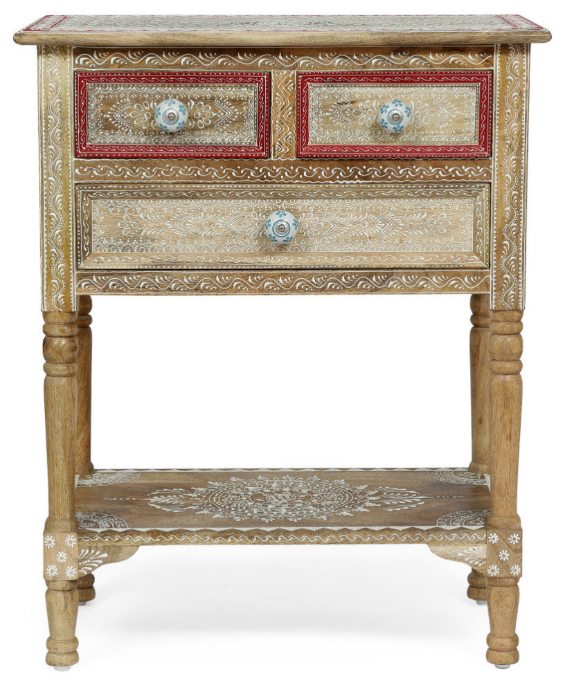 Leverick Mango Wood End Table
