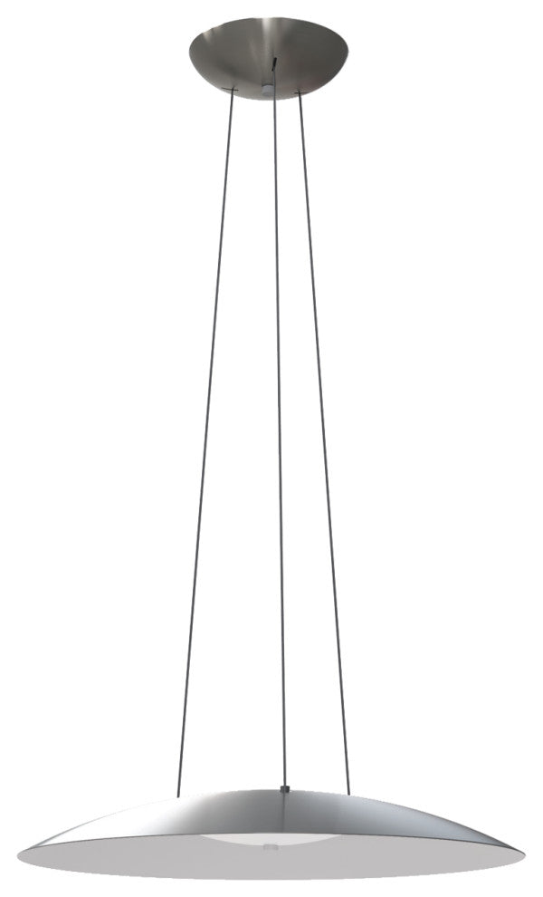 Aero 25" Pendant - Satin Nickel w/White Interior
