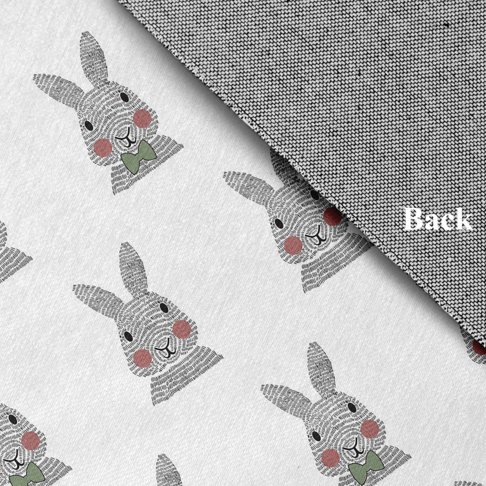 Bunny Fluffle Easter Chenille Rug, Laurel Tree Green, 4'x6'