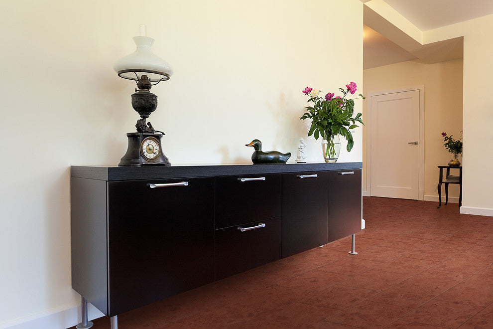 Adhered Floor Tiles Solid Cork Flooring, Mirage Brown