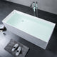 Dyconn Faucet Brava Solid Surface Freestanding Bathtub 67" With Overflow