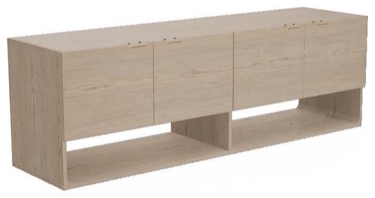 Cantor 67" Media Cabinet, Finish: Dove, Natural