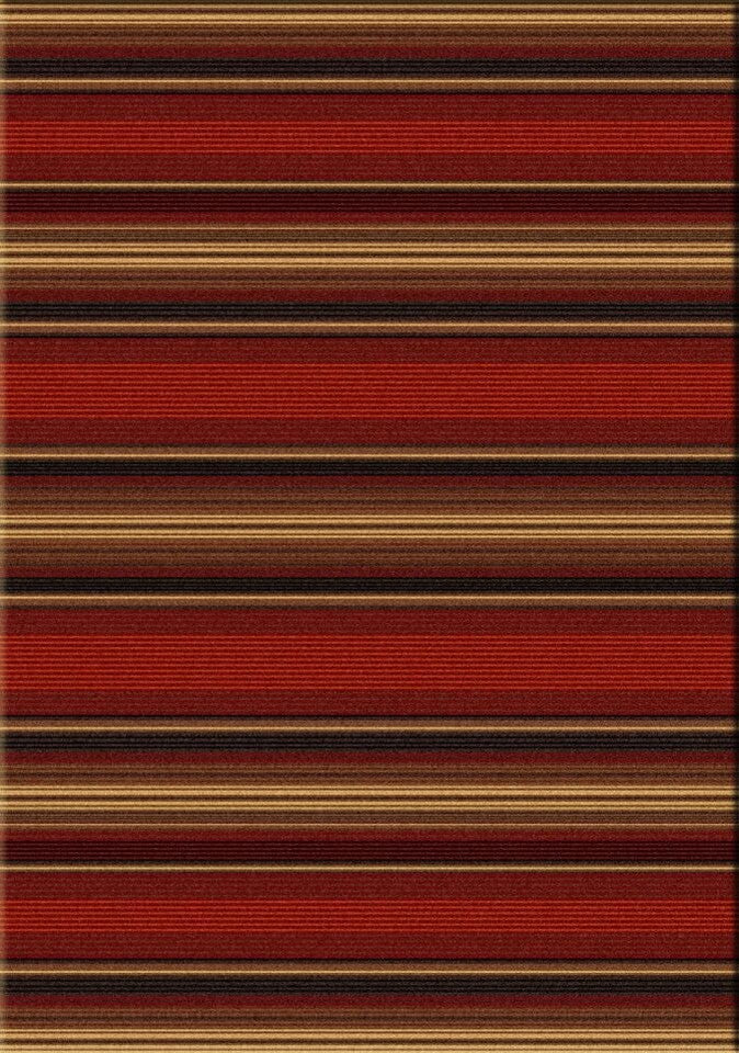 Santa Fe Stripe Rug, Red, 3'x4', Scatter