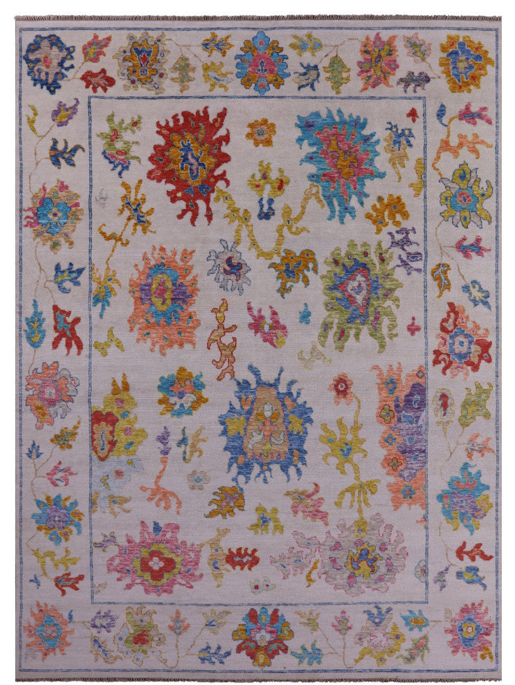 Handmade Turkish Oushak Wool Rug 10' 2" X 13' 9" - Q14811
