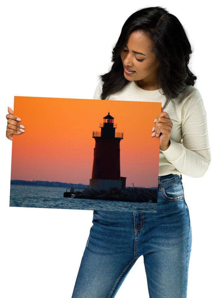 Sunset at Henlopen State Park 3 Landscape Photo Unframed Wall Art Print, 12" X 16"