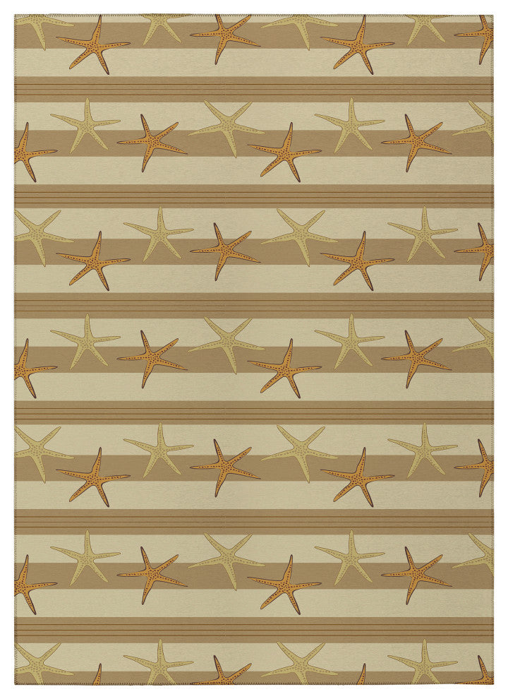 Indoor/Outdoor Seabreeze SZ12 Beige Machine Washable 8' x 10' Rug