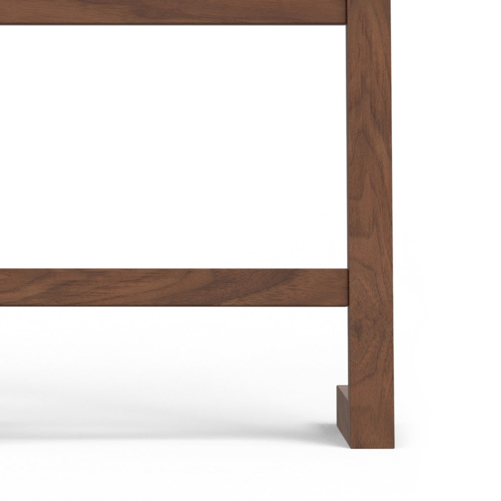 Bray Solid Acacia Wood Bath Towel and Blanket Ladder Shelf, Natural Walnut