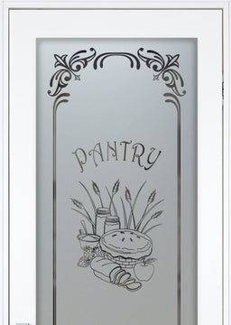 Pantry Door - Apple Pie  - Primed - 24" x 80" - Knob on Right - Pull Open
