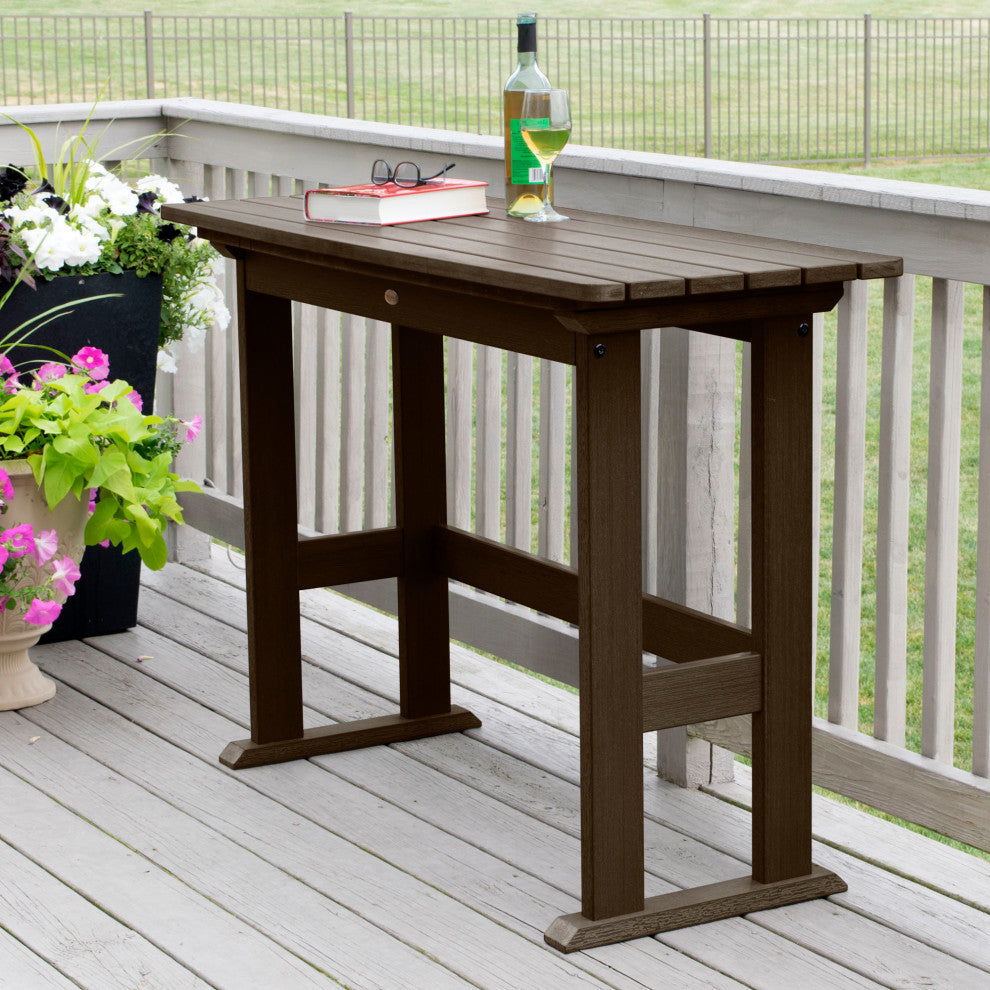 Highwood Lehigh Counter Height Balcony Table, Weathered Acorn